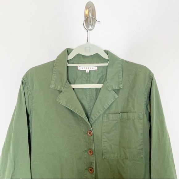 Xirena Hartley Utility Long Sleeve Romper Surplus Green Military Small - Picture 3 of 5